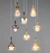 Immagine di Lampadario Vetri Multicolor A Cascata Per Soggiorno Aldea Trio