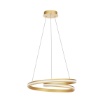Immagine di Sospensione Curva Torsion Oro 56cm Led Dimmerabile 40w CCT Redo