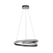 Immagine di Lampadario Nero Design Curvo Torsion Led Dimmer 40w CCT Redo