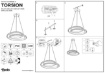 Immagine di Lampadario LED Curvo Bianco 60w Luce Regolabile Dimmerabile Torsion Redo