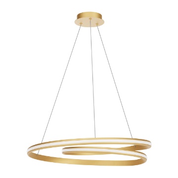 Immagine di Lampadario Curvato Oro Led 60w Luce Regolabile Torsion Redo