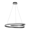 Immagine di Lampadario Led Curvato Nero Per Soggiorno 60w Luce Regolabile Torsion Redo