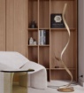 Immagine di Piantana Fiamma Oro 150cm Led 24w Luce Regolabile Torsion Redo