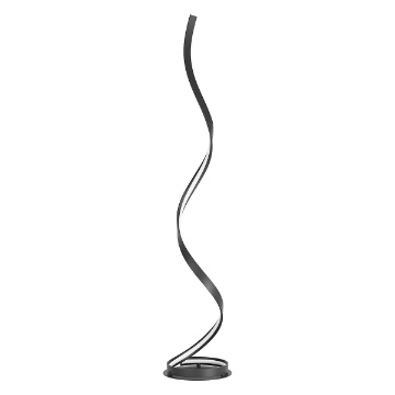 Immagine di Piantana Nera Torsion Design Spirale Led Dimmer CCT Redo