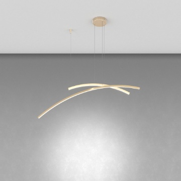 Immagine di Lampadario Oro Spostabile Kawaii Led CCT Dimmerabile Top Light