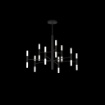 Immagine di Lampadario Moderno Nero 9 Bracci Per Sala Da Pranzo Space Top Light