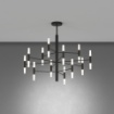 Immagine di Lampadario Da Soggiorno Nero Luminoso 24 Luci G9 Space Top Light