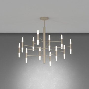Immagine di Lampadario Space Top Light Metallo Sabbia 24 Luci Per Soggiorno