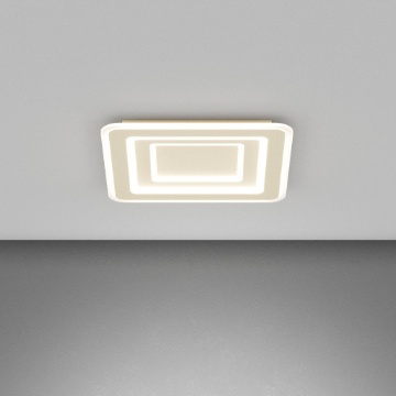 Immagine di Plafoniera Quadrata Sabbia Per Soggiorno Top Light Zoom Led 55w CCT