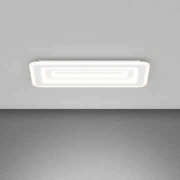 Immagine di Plafoniera Rettangolare Bianca Top Light Zoom Led 56w Colore Luce Selezionabile