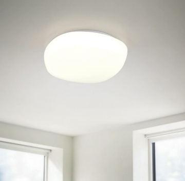 Immagine di Plafoniera Bianca Led Switch Dimmerabile 24w Con Telecomando Rotunda Trio