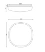 Immagine di Plafoniera Bianca Led Switch Dimmerabile 24w Con Telecomando Rotunda Trio