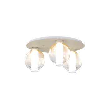 Immagine di Plafoniera Sabbia Con Tre Sfere Vetro Colorate V Line Top Light