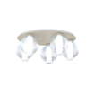 Immagine di Plafoniera Tonda Sabbia 5 Sfere Vetro Colorate V Line Top Light