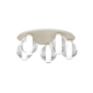 Immagine di Plafoniera Tonda Sabbia 5 Sfere Vetro Colorate V Line Top Light