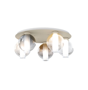 Immagine di Plafoniera V Line Top Light Sabbia Con Sfere Vetro Soffiato Multicolor