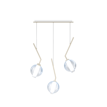 Immagine di Lampadario Da Tavolo Sabbia Pendenti Vetro Soffiato V Line Top Light