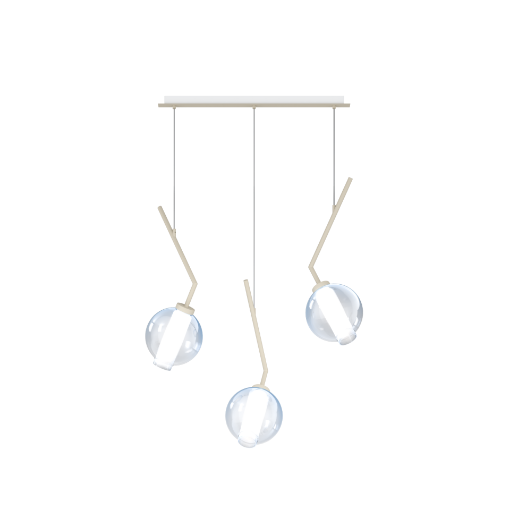 Immagine di Lampadario Da Tavolo Sabbia Pendenti Vetro Soffiato V Line Top Light