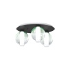 Immagine di Plafoniera V Line Nera Rotonda Tre Sfere Vetro Soffiato Top Light