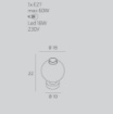 Immagine di Abat-jour Sfera Vetro Soffiato Top Light V Line