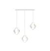 Immagine di Sospensione Penisola Cromo Tre Sfere Vetro Wax Top Light