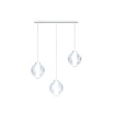 Immagine di Sospensione Penisola Cromo Tre Sfere Vetro Wax Top Light