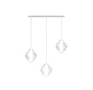 Immagine di Sospensione Penisola Cromo Tre Sfere Vetro Wax Top Light