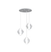 Immagine di Sospensione Cromo Moderna Con Sfere Vetro Soffiato Wax Top Light