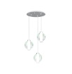 Immagine di Sospensione Cromo Moderna Con Sfere Vetro Soffiato Wax Top Light