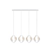 Immagine di Lampadario Moderno Cromo Con Sfere Pendenti Vetro Wax Top Light