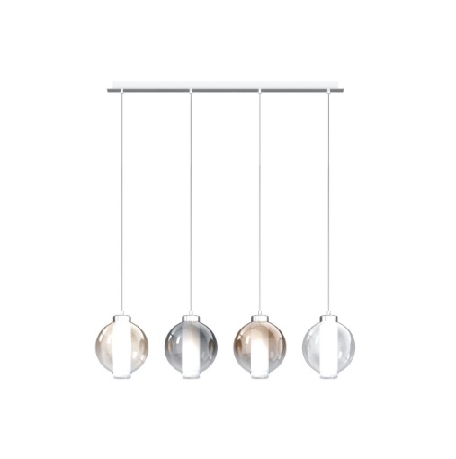 Immagine di Lampadario Top Light Wax Binario Con Sfere Vetro Multicolor