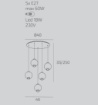 Immagine di Lampadario Moderno Sfere Vetro Soffiato Per Soggiorno Wax Top Light