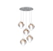 Immagine di Lampadario Moderno Sfere Vetro Soffiato Per Soggiorno Wax Top Light