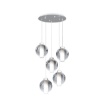 Immagine di Lampadario Moderno Sfere Vetro Soffiato Per Soggiorno Wax Top Light