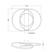 Immagine di Plafoniera Led Curva Tortora 34w CCT Dimmerabile Darvin Trio