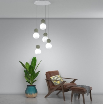 Immagine di Lampadario Per Soggiorno Grappolo Sfere Vari Colori Cottage Top Light