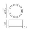 Immagine di Lampada Soffitto Bagno Bianca 15cm Tech Led CCT IP44 ACB