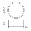 Immagine di Plafoniera Compatta Bagno IP44 Tech Nero 20cm Led 25w CCT ACB