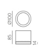 Immagine di Faretto Tondo Nero 10 cm Per Bagno IP44 Tech Led CCT ACB