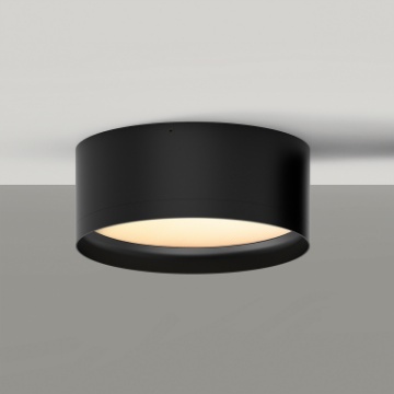 Immagine di Plafoniera Compatta Bagno IP44 Tech Nero 20cm Led 25w CCT ACB