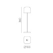 Immagine di Lampada Tavolino Esterno Bianco Portatile Stroll Led CCT IP65 ACB