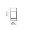 Immagine di Lampada Compatta da Soffitto Cilindro Nero Oro Led 12w 3000k Lux ACB