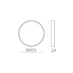 Immagine di Plafoniera Tonda Design Ultrasottile 60cm Led 45w CCT IP43 Koe ACB