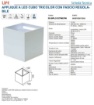Immagine di Applique Cubo Bianco Biemissione Led 12,5w CCT Fasci Luce Regolabili IP65 Life
