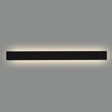 Immagine di Applique Rettangolare Fosca Nero 140 cm Doppia Emissione Led 43w CCT ACB