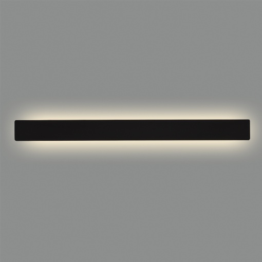 Immagine di Applique Rettangolare Fosca Nero 140 cm Doppia Emissione Led 43w CCT ACB