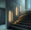 Immagine di Applique Rettangolare Fosca Nero 140 cm Doppia Emissione Led 43w CCT ACB