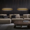 Immagine di Applique Fosca Oro Rettangolare 60 cm Biemissione Led CCT 18w ACB