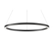 Immagine di Grande Lampadario Anello 155 cm Nero Led 162w DALI Dual Zero Beneito