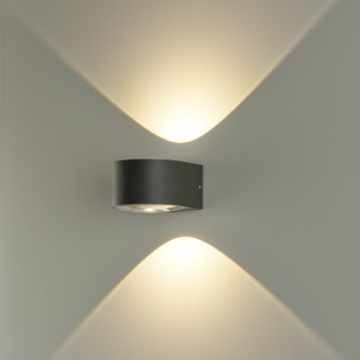 Immagine di Applique Tonda Da Esterno IP65 Biemissione Led 6w 3000k Ania Antracite ACB